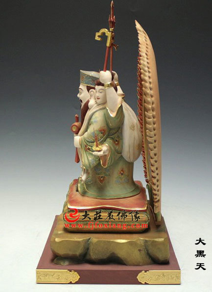日本大黑天彩繪塑像側(cè)面照